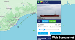 Скриншот системы MarineTraffic: сухогруз St. Filip под флагом Коморских островов следует из Судака в Анталью