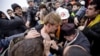 Ukraine -- protesters interrogate suspected "titushki" - Kyiv, 22Feb2014